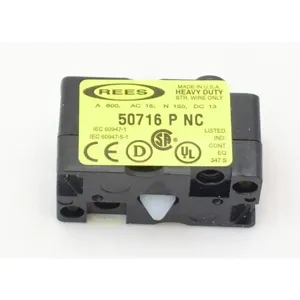 REES 50716-000 Contact Block, Type P, Single Circuit | AX3LVL