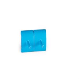 REMCO 10143 Wandhalterung, Doppelhakenmodul, 3 Zoll Größe, PP/PAI, Blau | CM7PPR