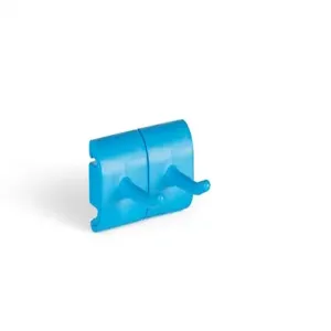 REMCO 10143 Wall Bracket, Double Hook Module, 3 Inch Size, PP/PAI, Blue | CM7PPR