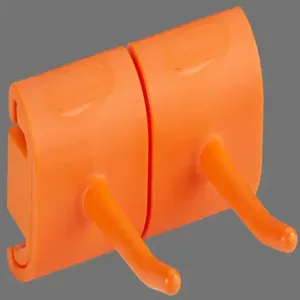 REMCO 10147 Wall Bracket, Double Hook Module, 3 Inch Size, PP/PAI, Orange | CM7PPL