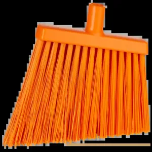 REMCO 29147 Broom, Angle Cut, Stiff, 12 Inch Size, PP/PET, Orange | CM7RHX