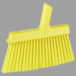 REMCO 31036 Dustpan Broom, Angled Thread, Medium, 9.8 Inch Size, Yellow | CM7QXZ