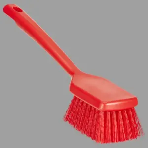 REMCO 410714 Washing Brush, Short Handle, 11 Inch Size, Stiff, Red | CM7PML