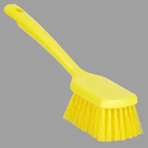 REMCO 410716 Washing Brush, Short Handle, 11 Inch Size, Stiff, Yellow | CM7PMJ