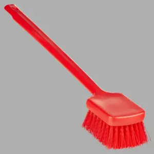 REMCO 410814 Handbrush, Long Handle, 19.9 Inch Size, Stiff, Red | CM7QTT