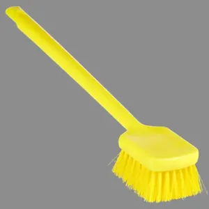 REMCO 410816 Handbrush, Long Handle, 19.9 Inch Size, Stiff, Yellow | CM7QTQ