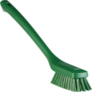 REMCO 41852 Cleaning Brush, Narrow, Long Handle, 16.54 Inch Size, Hard, Green | CM7RDU