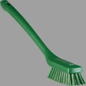 REMCO 41852 Cleaning Brush, Narrow, Long Handle, 16.54 Inch Size, Hard, Green | CM7RDU