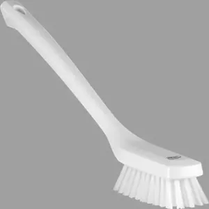 REMCO 41855 Cleaning Brush, Narrow, Long Handle, 16.54 Inch Size, Hard, White | CM7RDP