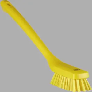 REMCO 41856 Cleaning Brush, Narrow, Long Handle, 16.54 Inch Size, Hard, Yellow | CM7RDN