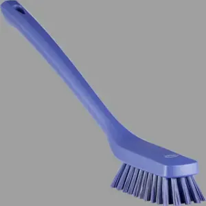 REMCO 41858 Cleaning Brush, Narrow, Long Handle, 16.54 Inch Size, Hard, Purple | CM7RDR