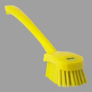 REMCO 41866 Long Handle Brush Yellow Stiff Polypropylene 3 x 16 In | AC7WZE 38Y672