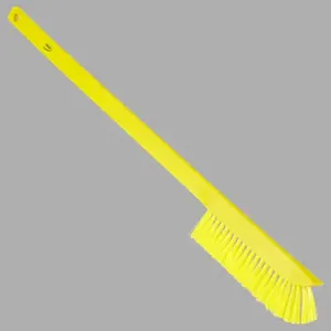 REMCO 41976 Ultra Slim Cleaning Brush with Long Handle, 23.62 Inch Medium, Yellow | CM7PQY