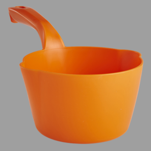 REMCO 56817 Round Bowl Scoop, 33.8 Fl oz Capacity, 11.61 Inch Length, Orange | CM7QFP