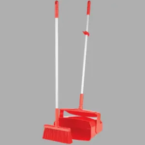 REMCO 62504 Lobby Broom and Dust Pan, 14.6 Inch Size, Red | CM7QLK