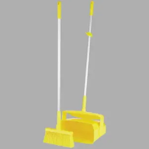 REMCO 62506 Lobby Broom and Dust Pan, 14.6 Inch Size, Yellow | CM7QLH