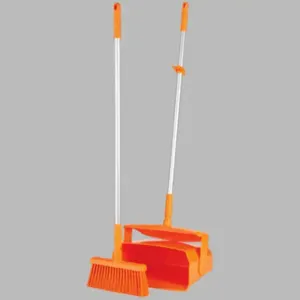 REMCO 62507 Lobby Broom and Dust Pan, 14.6 Inch Size, Orange | CM7QLN