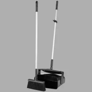 REMCO 62509 Lobby Broom and Dust Pan, 14.6 Inch Size, Black | CM7QLT