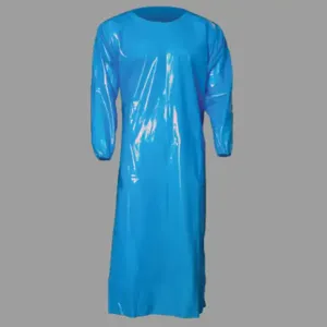 REMCO 86033 Gown, 6 Mil, Large, 45 Inch Length, Blue | CM7QVK