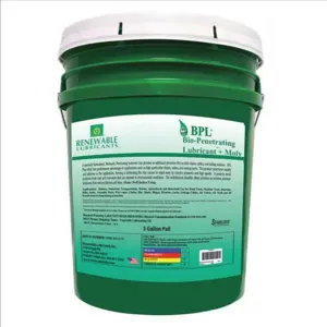 RENEWABLE LUBRICANTS 80104 Bio Penetrating Lubricant, Plus Moly, 5 Gallon Capacity | CD3ZQT