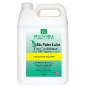 RENEWABLE LUBRICANTS 80433 Bio Valve Lube, Gas Conditioner, 1 Gallon Capacity, 4pk | CD3ZTE