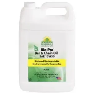 RENEWABLE LUBRICANTS 80613 Bio Pro Bar & Chain Oil, Grade 15w50, 1 Gallon Capacity, 4pk | CD3ZTQ