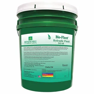 RENEWABLE LUBRICANTS 80844 Hydraulic Oil, Vegetable Oil, 5 Gallon Pail, Viscosity Grade 68 | CD3ZUK 21A471