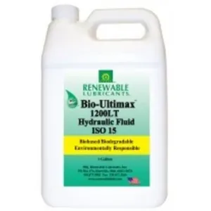 RENEWABLE LUBRICANTS 81313 Bio Ultimax 1200lt Hydraulic Fluid, Grade 15, 1 Gallon Capacity, 4pk | CD3ZXG