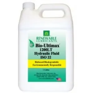 RENEWABLE LUBRICANTS 81323 Bio Ultimax 1200lt Hydraulic Fluid, Grade 22, 1 Gallon Capacity, 4pk | CD3ZXH