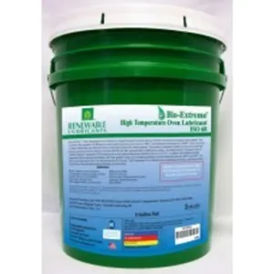 RENEWABLE LUBRICANTS 81854 Bio Extreme Ht Oven Lubricant, Grade 68, Pail 5 Gallon Capacity | CD4AAV