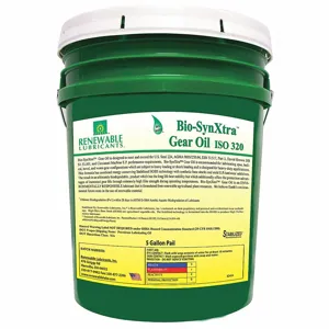 RENEWABLE LUBRICANTS 82454 Gear Oil, Semi-Synthetic, 5 Gal. Pail | CD4AHB 21A525