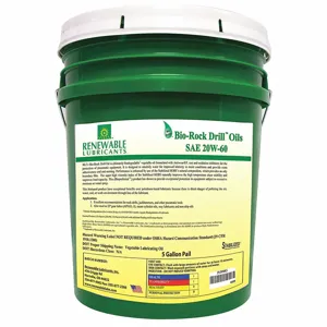 RENEWABLE LUBRICANTS 83034 Air Tool Oil, Synthetic, 250 Deg. F Max. Temp., 5 gal., Pail | CD4AQL 2VXK3