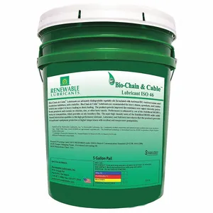 RENEWABLE LUBRICANTS 83054 Bio Chain And Cable Lubricant, Grade 46, Pail 5 Gallon Capacity | CD4AQP