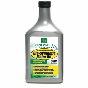 RENEWABLE LUBRICANTS 85241 Engine Oil, 1 qt. Size, Bottle, 30, Bio-Synthetic | CD4AYQ 4JPT2