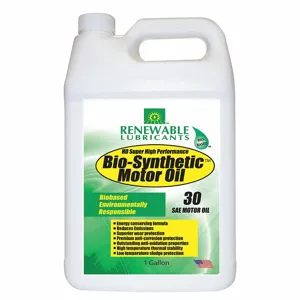 RENEWABLE LUBRICANTS 85243 Engine Oil, 1 gal. Size, Jug, 30, Bio-Synthetic | CD4AYR 4JPT3