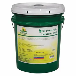 RENEWABLE LUBRICANTS 86044 Bio Medium Preservative Lubricant, Grade 40, Pail 5 Gallon Capacity | CD4BED