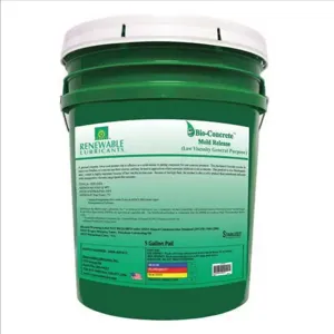 RENEWABLE LUBRICANTS 86414 Bio Concrete Mold Release Fluid, Low Viscosity Gp Pail 5 Gallon Capacity | CD4BFK