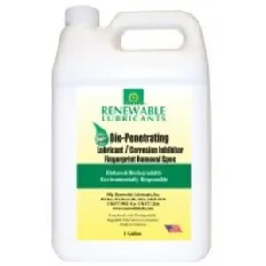 RENEWABLE LUBRICANTS 86503 Bio Penetrating Lubricant/ci, 1 Gallon Capacity, 4pk | CD4BFW