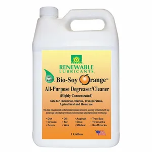 RENEWABLE LUBRICANTS 86643 Bio Soy Degreaser/cleaner, Orange, 1 Gallon Capacity, 4pk | CD4BGQ