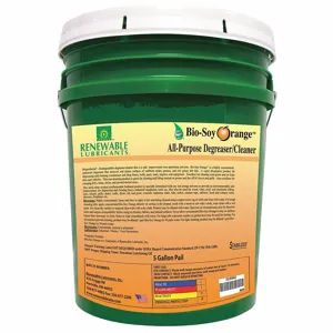 RENEWABLE LUBRICANTS 86644 Bio Soy Degreaser/cleaner, Orange, Pail 5 Gallon Capacity | CD4BGR