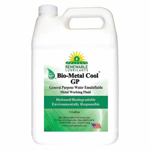 RENEWABLE LUBRICANTS 86803 Cutting Oil, 1 gal. Container Size, Bottle, Yellow | CD4BHL 2VXN6