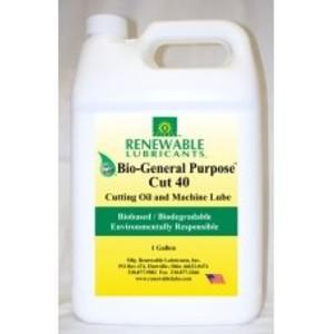 RENEWABLE LUBRICANTS 86833 Cutting Oil, 1 gal. Container Size, Bottle, Yellow | CD4BHY 2VXK6