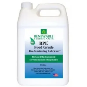 RENEWABLE LUBRICANTS 87003 Bio Penetrating Lubricant, Food Grade, 1 Gallon Capacity, 4pk | CD4BLF