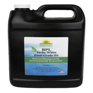 RENEWABLE LUBRICANTS 87073 Bio Food Grade, Tacky White, 1 Gallon Capacity, 4pk | CD4BLW