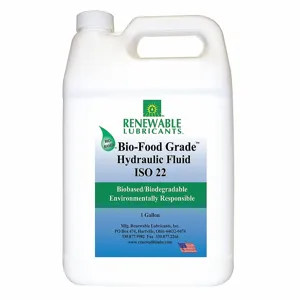 RENEWABLE LUBRICANTS 87103 Hydraulic Oil, Vegetable Oil, 1 gal, Jug, Viscosity Grade 22, H2 No Food Contact | CD4BMD 21A548