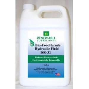 RENEWABLE LUBRICANTS 87123 Bio Hydraulic Fluid, Food Grade 32, 1 Gallon Capacity, 4pk | CD4BMH