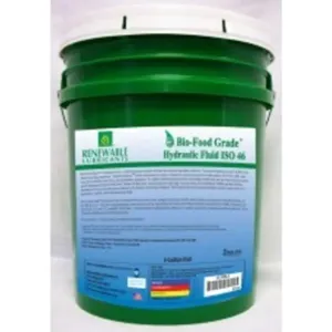 RENEWABLE LUBRICANTS 87134 Bio Hydraulic Fluid, Food Grade 46, Pail 5 Gallon Capacity | CD4BMN