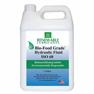 RENEWABLE LUBRICANTS 87143 Bio Hydraulic Fluid, Food Grade 68, 1 Gallon Capacity, 4pk | CD4BMR