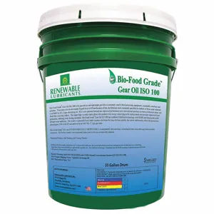 RENEWABLE LUBRICANTS 87234 Gear Oil, Semi-Synthetic, 5 Gal. Pail, H2 No Food Contact | CD4BNM 21A562