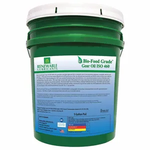 RENEWABLE LUBRICANTS 87274 Gear Oil, Semi-Synthetic, 5 Gal. Pail, H2 No Food Contact | CD4BPA 5JGH0